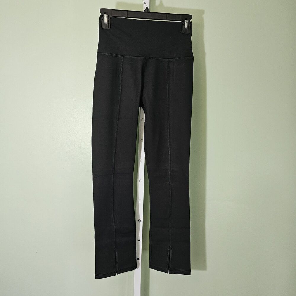 Offline By Aerie The Hugger Legging Hi-Rise Split Hem Black Size Medium - Picture 2 of 12